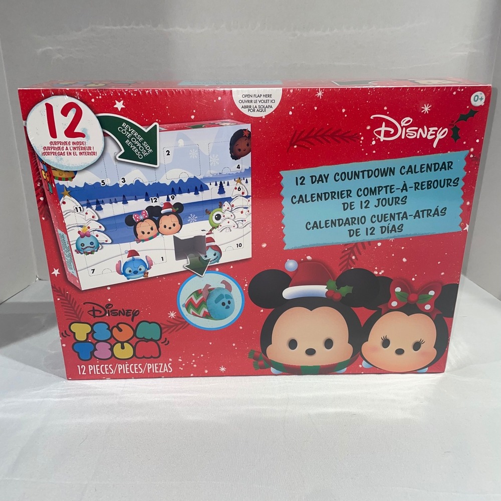Disney Tsum Tsum Holiday Advent Calendar 12 Surprises Plush Set Just Play New